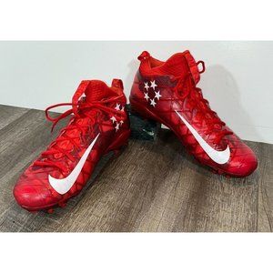 Nike Men's Size 15 Field General 3 Elite Red Camo Football Cleats Sportswear